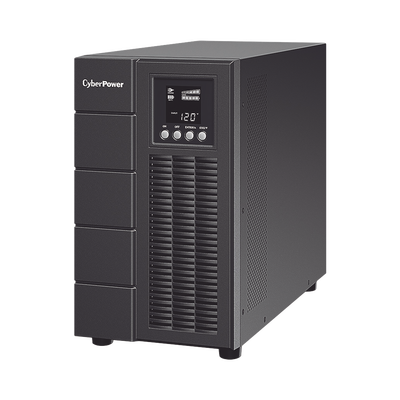 CYBERPOWER - UPS de 3000 VA/2700 W, Online Doble Conversión, Entrada 120 Vca NEMA L5-30P, Onda Senoidal Pura, Tipo Torre, Con 6 Tomas NEMA 5-20R y 1 Block Hardwired