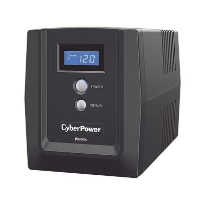 CYBERPOWER - UPS de 1500 VA/900 W, Topología Línea Interactiva, Entrada 120 Vca NEMA 5-15P, y 8 Salidas NEMA 5-15R, Con Regulador de Voltaje (AVR)