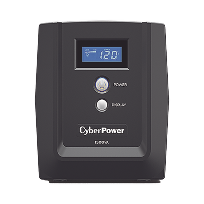 CYBERPOWER - UPS de 1500 VA/900 W, Topología Línea Interactiva, Entrada 120 Vca NEMA 5-15P, y 8 Salidas NEMA 5-15R, Con Regulador de Voltaje (AVR)