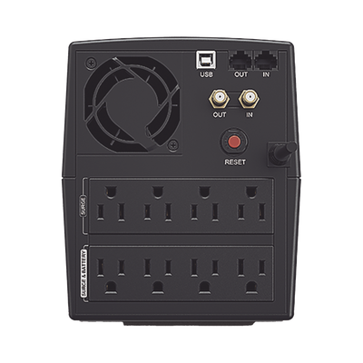 CYBERPOWER - UPS de 1500 VA/900 W, Topología Línea Interactiva, Entrada 120 Vca NEMA 5-15P, y 8 Salidas NEMA 5-15R, Con Regulador de Voltaje (AVR)