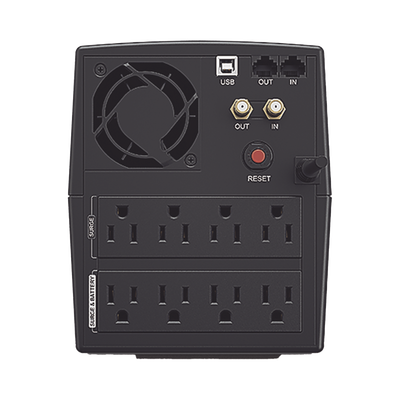 CYBERPOWER - UPS de 1500 VA/900 W, Topología Línea Interactiva, Entrada 120 Vca NEMA 5-15P, y 8 Salidas NEMA 5-15R, Con Regulador de Voltaje (AVR)