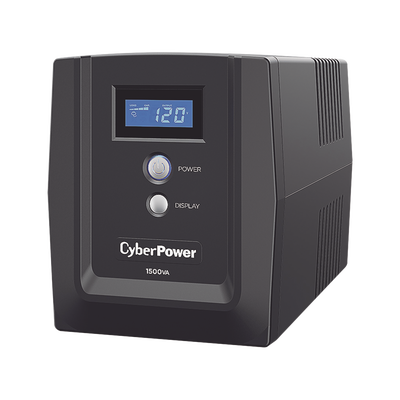 CYBERPOWER - UPS de 1500 VA/900 W, Topología Línea Interactiva, Entrada 120 Vca NEMA 5-15P, y 8 Salidas NEMA 5-15R, Con Regulador de Voltaje (AVR)