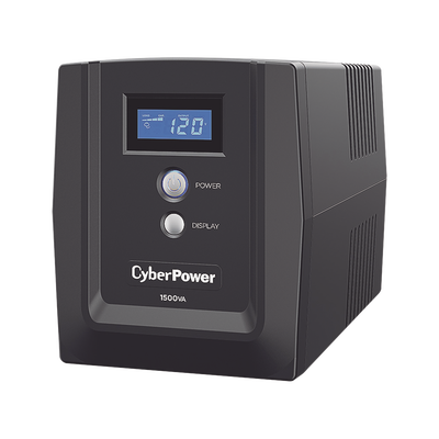 CYBERPOWER - UPS de 1500 VA/900 W, Topología Línea Interactiva, Entrada 120 Vca NEMA 5-15P, y 8 Salidas NEMA 5-15R, Con Regulador de Voltaje (AVR)