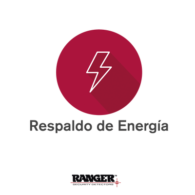 RANGER SECURITY DETECTORS - Respaldo de Energía con Batería incluida (Hasta 8 horas) / Solo Para Equipos Bajo Pedido / No Compatible con Arcos ya Instalados o Fabricados