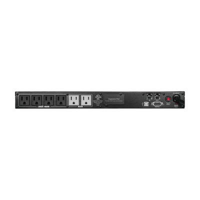 CYBERPOWER - UPS de 1000 VA/600 W, Topología Línea Interactiva, Entrada 120 Vca NEMA 5-15P, Tipo Rack 1 UR, Con 6 Tomas NEMA 5-15R