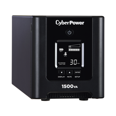 CYBERPOWER - UPS de 1500 VA/1050 W, Topología Línea Interactiva, Entrada 120 Vca NEMA 5-15P, Onda Senoidal Pura, Tipo Mini Torre, Con 8 Tomas NEMA 5-15R