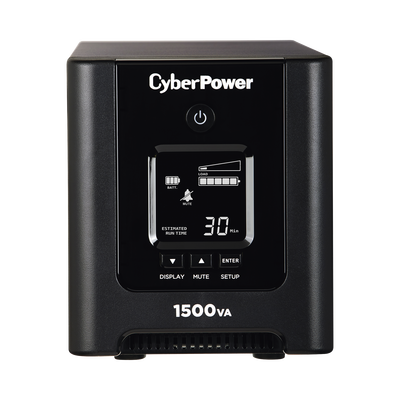 CYBERPOWER - UPS de 1500 VA/1050 W, Topología Línea Interactiva, Entrada 120 Vca NEMA 5-15P, Onda Senoidal Pura, Tipo Mini Torre, Con 8 Tomas NEMA 5-15R