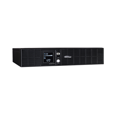 CYBERPOWER - UPS de 1500 VA/1050 W, Topología Línea Interactiva, Entrada 120 Vca NEMA 5-15P, Onda Senoidal Pura, Torre o Rack 2 UR, Con 8 Tomas NEMA 5-15R