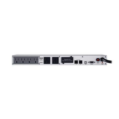 CYBERPOWER - UPS de 500 VA/300 W, Topología Línea Interactiva, Entrada 120 Vca NEMA 5-15P, Tipo Rack 1 UR, Con 6 Tomas NEMA 5-15R