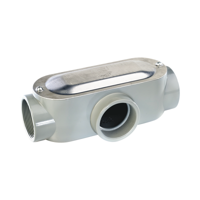 RAWELT - Caja oval roscada tipo T de 2 1/2" s (63.5 mm) incluye tapa y tornillos.