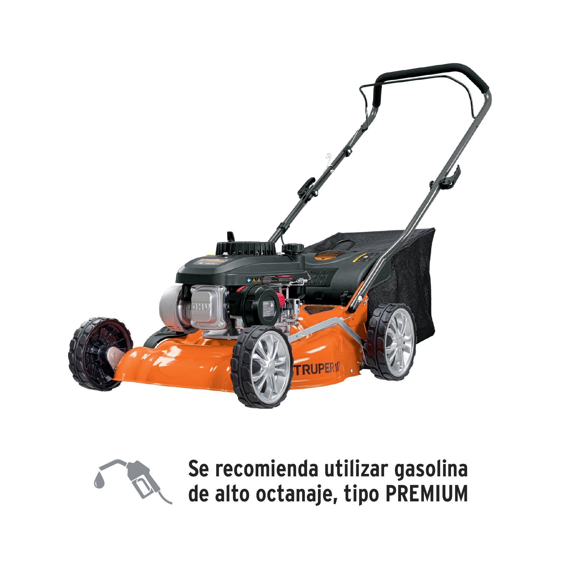 Podadora con motor a gasolina de 4 HP, 18' de corte, Truper