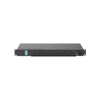 PANDUIT - PDU Monitoreable (MI) para Distribución de Energía, Enchufe de Entrada NEMA 5-15P, Con 8 Salidas 5-20R, Horizontal 19in, 120 Vca, 15 Amp, 1UR