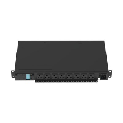 PANDUIT - PDU Monitoreable (MI) para Distribución de Energía, Enchufe de Entrada NEMA 5-15P, Con 8 Salidas 5-20R, Horizontal 19in, 120 Vca, 15 Amp, 1UR