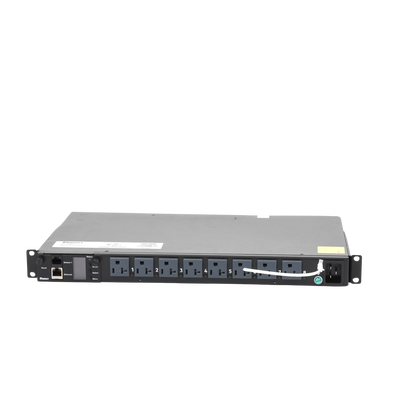 PANDUIT - PDU Switchable y Monitoreable por Toma (MS) para Distribución de Energía, Enchufe de Entrada NEMA 5-15P, Con 8 Salidas 5-20R, Horizontal 19in, 120 Vca, 15 Amp, 1UR