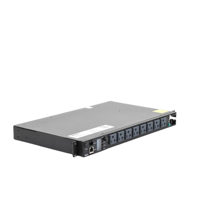 PANDUIT - PDU Switchable y Monitoreable por Toma (MS) para Distribución de Energía, Enchufe de Entrada NEMA 5-15P, Con 8 Salidas 5-20R, Horizontal 19in, 120 Vca, 15 Amp, 1UR