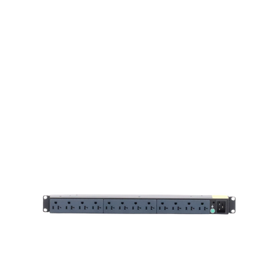 PANDUIT - PDU Básico para Distribución de Energía, Enchufe de Entrada NEMA 5-20P, Con 12 Contactos NEMA 5-20R, Instalación Horizontal de 19in, 1UR, 20 Amp, 120 Vca