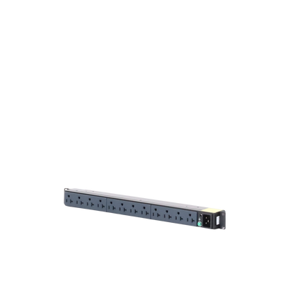 PANDUIT - PDU Básico para Distribución de Energía, Enchufe de Entrada NEMA 5-20P, Con 12 Contactos NEMA 5-20R, Instalación Horizontal de 19in, 1UR, 20 Amp, 120 Vca