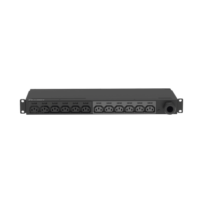 PANDUIT - PDU Básico para Distribución de Energía, Enchufe de Entrada NEMA L6-30P, Con 12 Contactos C13, Instalación Horizontal de 19in, 1UR, 30 Amp, 208 Vca