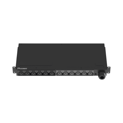 PANDUIT - PDU Básico para Distribución de Energía, Enchufe de Entrada NEMA L6-30P, Con 12 Contactos C13, Instalación Horizontal de 19in, 1UR, 30 Amp, 208 Vca
