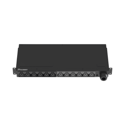 PANDUIT - PDU Básico para Distribución de Energía, Enchufe de Entrada NEMA L6-30P, Con 12 Contactos C13, Instalación Horizontal de 19in, 1UR, 30 Amp, 208 Vca