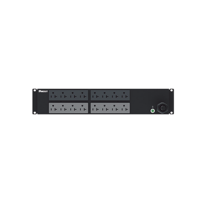 PANDUIT - PDU Básico para Distribución de Energía, Enchufe de Entrada NEMA L5-30P, Con 16 Contactos NEMA 5-20R, Instalación Horizontal de 19in, 2 UR, 30 Amp, 120 Vca