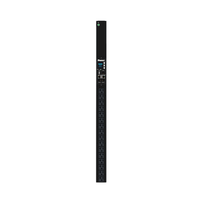 PANDUIT - PDU G6 Monitoreable (MI) para Distribución de Energía, Enchufe de Entrada NEMA 5-15P, Con 16 Salidas NEMA 5-20R, de Instalación Vertical, 120 Vca, 15 Amp