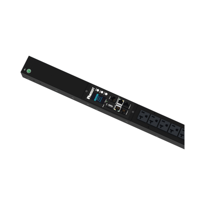PANDUIT - PDU G6 Monitoreable (MI) para Distribución de Energía, Enchufe de Entrada NEMA 5-15P, Con 16 Salidas NEMA 5-20R, de Instalación Vertical, 120 Vca, 15 Amp