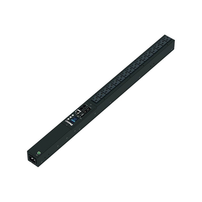 PANDUIT - PDU Monitoreable (MI) para Distribución de Energía, Enchufe de Entrada NEMA 5-15P, Con 16 Salidas NEMA 5-20R, de Instalación Vertical, 120 Vca, 15 Amp