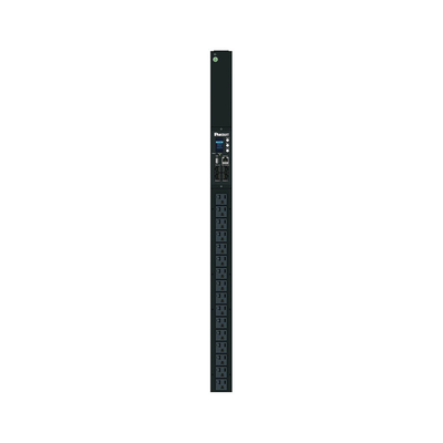PANDUIT - PDU Monitoreable (MI) para Distribución de Energía, Enchufe de Entrada NEMA 5-15P, Con 16 Salidas NEMA 5-20R, de Instalación Vertical, 120 Vca, 15 Amp