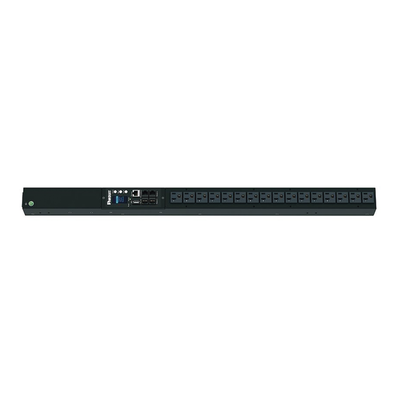 PANDUIT - PDU Monitoreable (MI) para Distribución de Energía, Enchufe de Entrada NEMA 5-15P, Con 16 Salidas NEMA 5-20R, de Instalación Vertical, 120 Vca, 15 Amp