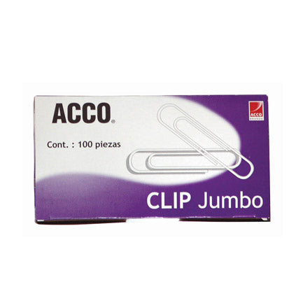 ACCO - CLIP ACCO JUMBO INOXIDABLE 100CLIPS