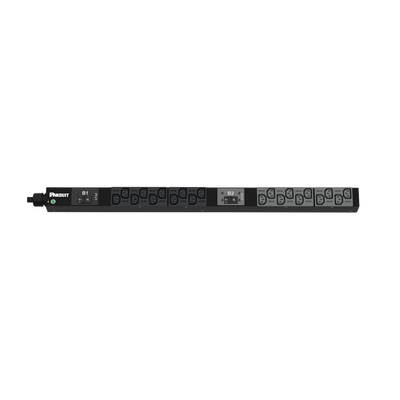 PANDUIT - PDU Básico para Distribución de Energía, Enchufe de Entrada NEMA L6-30P, Con 20 Salidas C13, de Instalación Vertical, 208 Vca, 30 Amp