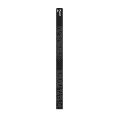 PANDUIT - PDU Básico para Distribución de Energía, Enchufe de Entrada NEMA L5-20P, Con 20 Salidas C13 y 2 C19, de Instalación Vertical, 120 Vca, 20 Amp