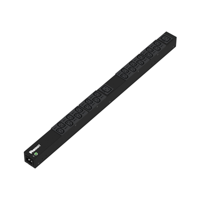 PANDUIT - PDU Básico para Distribución de Energía, Enchufe de Entrada NEMA L5-20P, Con 20 Salidas C13 y 2 C19, de Instalación Vertical, 120 Vca, 20 Amp