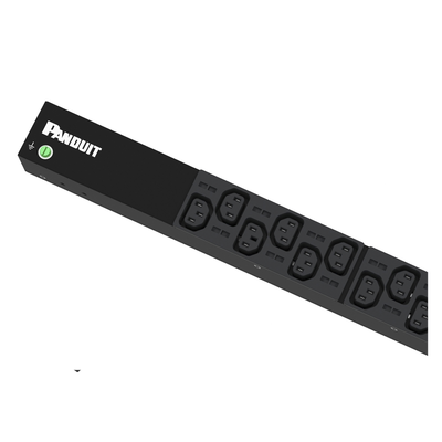 PANDUIT - PDU Básico para Distribución de Energía, Enchufe de Entrada NEMA L5-20P, Con 20 Salidas C13 y 2 C19, de Instalación Vertical, 120 Vca, 20 Amp