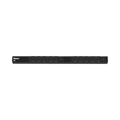 PANDUIT - PDU Básico para Distribución de Energía, Enchufe de Entrada NEMA L5-20P, Con 20 Salidas C13 y 2 C19, de Instalación Vertical, 120 Vca, 20 Amp