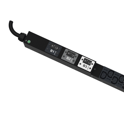 PANDUIT - PDU Monitoreable (MI) para Distribución de Energía, Enchufe de Entrada NEMA L15-30P, Con 18 Salidas C13 y 6 C19, de Instalación Vertical, 20 Vca, 30 Amp
