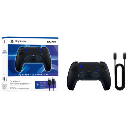 PLAYSTATION - Control inalámbrico PlayStation DualSense Midnight Black + cable USB para PC