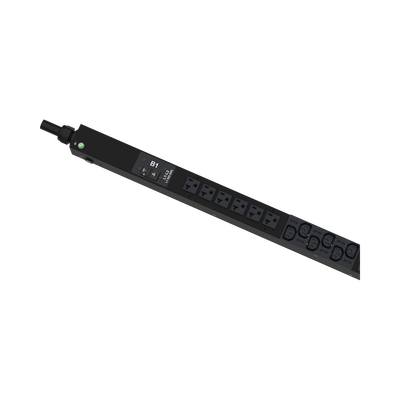 PANDUIT - PDU G6 Monitoreable (MI) para Distribución de Energía, Enchufe de Entrada NEMA L21-30P, Con 18 Salidas C13, 6 x C19, y 6 x 5-20R, de Instalación Vertical, 208 Vca, 30 Amp