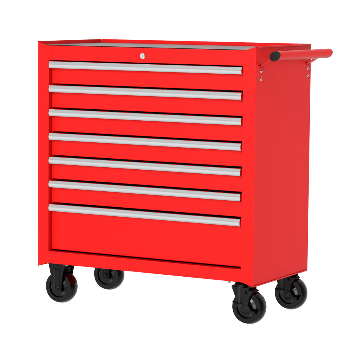 Urrea - Gabinete móvil 10 gavetas color rojo serie P 36"