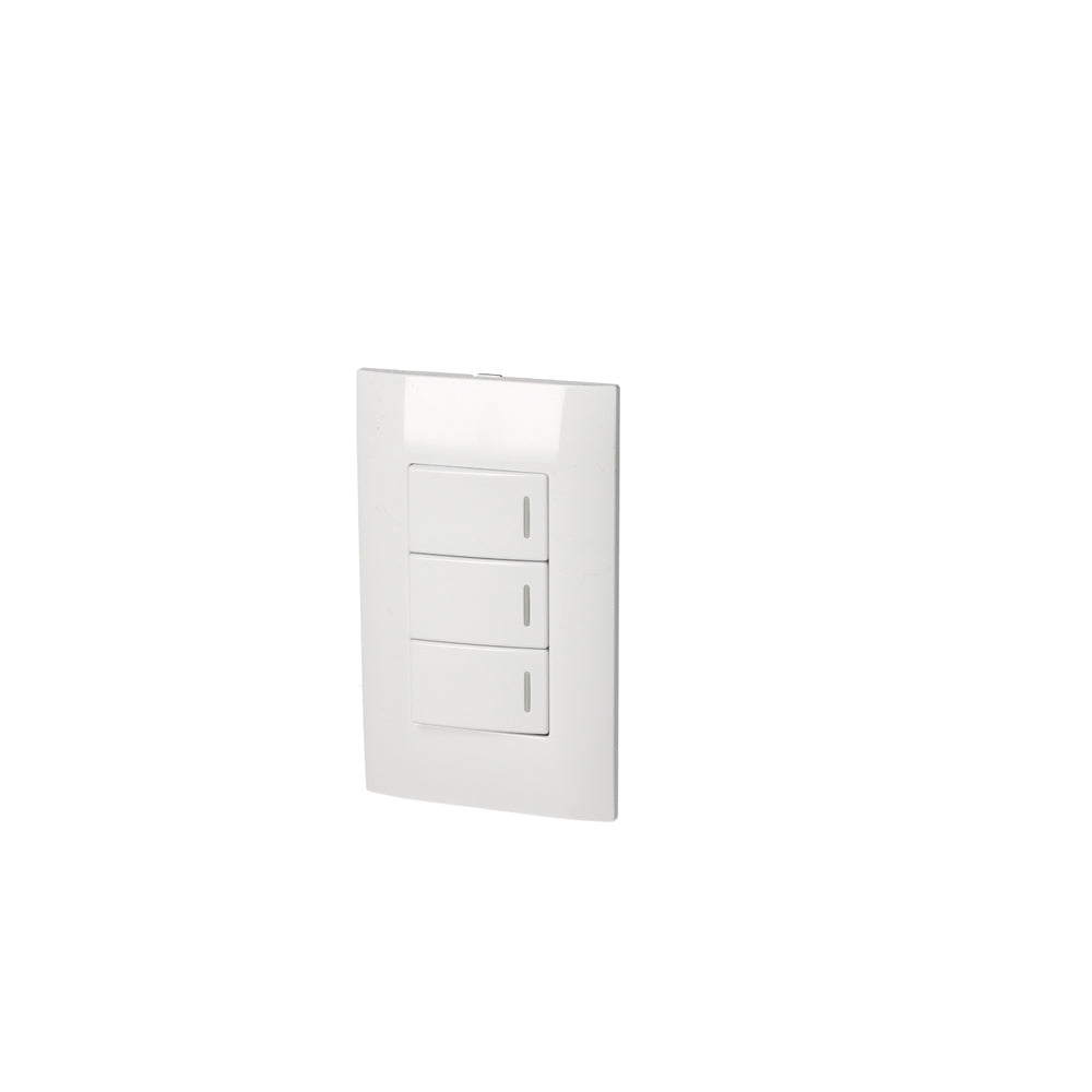 Surtek - Placa 3 interrup 1/3 Ame bco