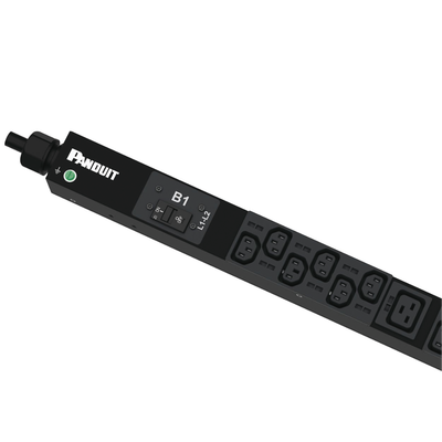 PANDUIT - PDU Básico para Distribución de Energía, Enchufe de Entrada NEMA L6-30P, Con 36 Contactos C13 y 6 C19, de Instalación Vertical, 30 Amp, 208 Vca