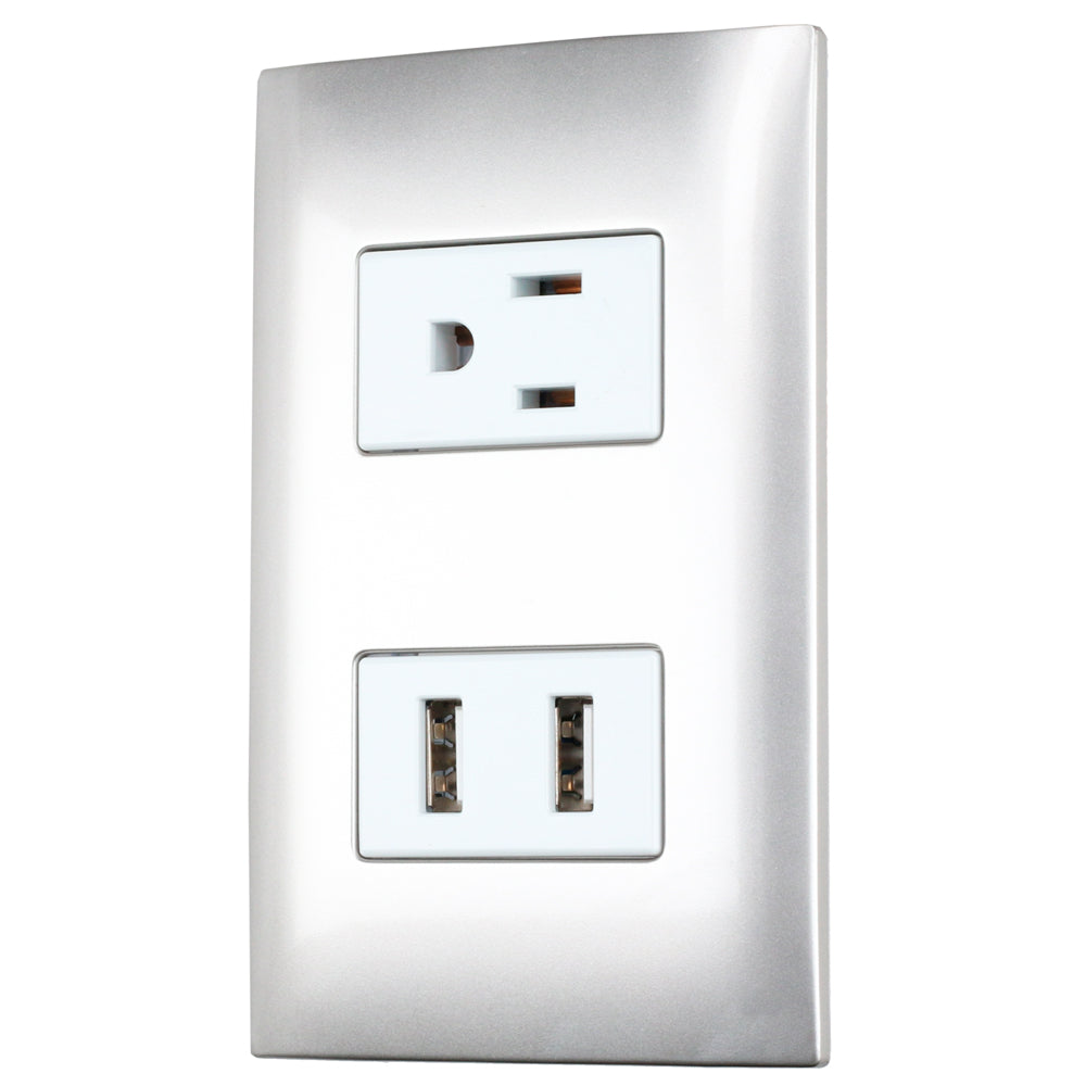 Surtek - Placa 1 cont 1 usb dob 1/3 pta