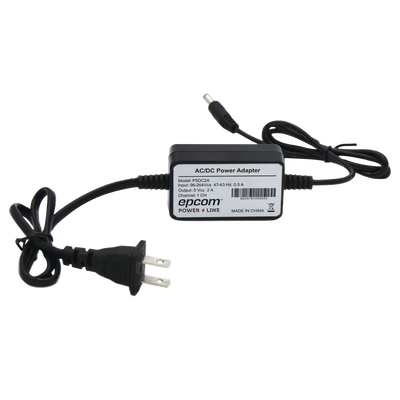 EPCOM POWERLINE - Fuente de poder de 5 Vcc regulado @ 2A; UL; Voltaje de entrada de 100-240 Vca / Con Terminales de Extensión