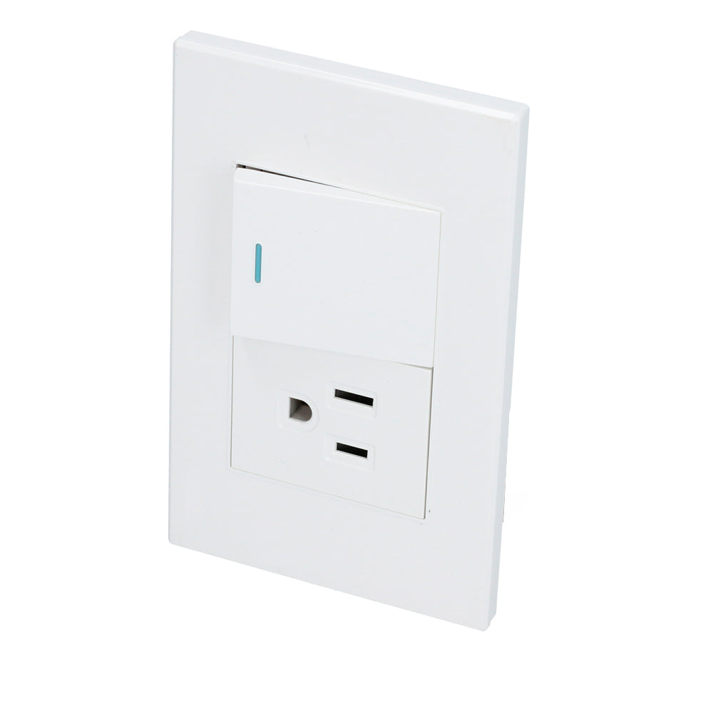 Surtek - Placa 1 int 1 con1/2 premi bco