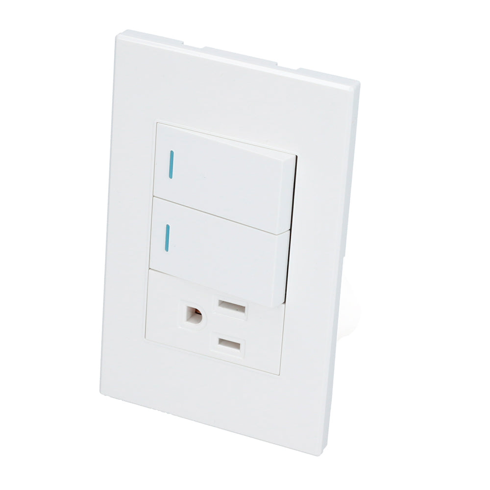 Surtek - Placa 2 int 1 con1/3 premi bco