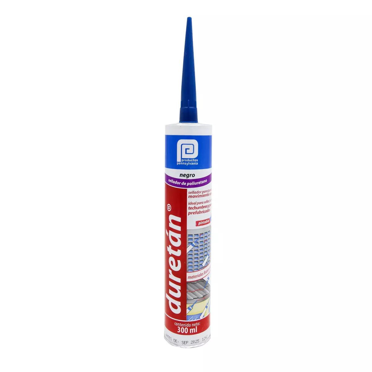 Sellador De Poliuretano Negro 300 Ml Duretan