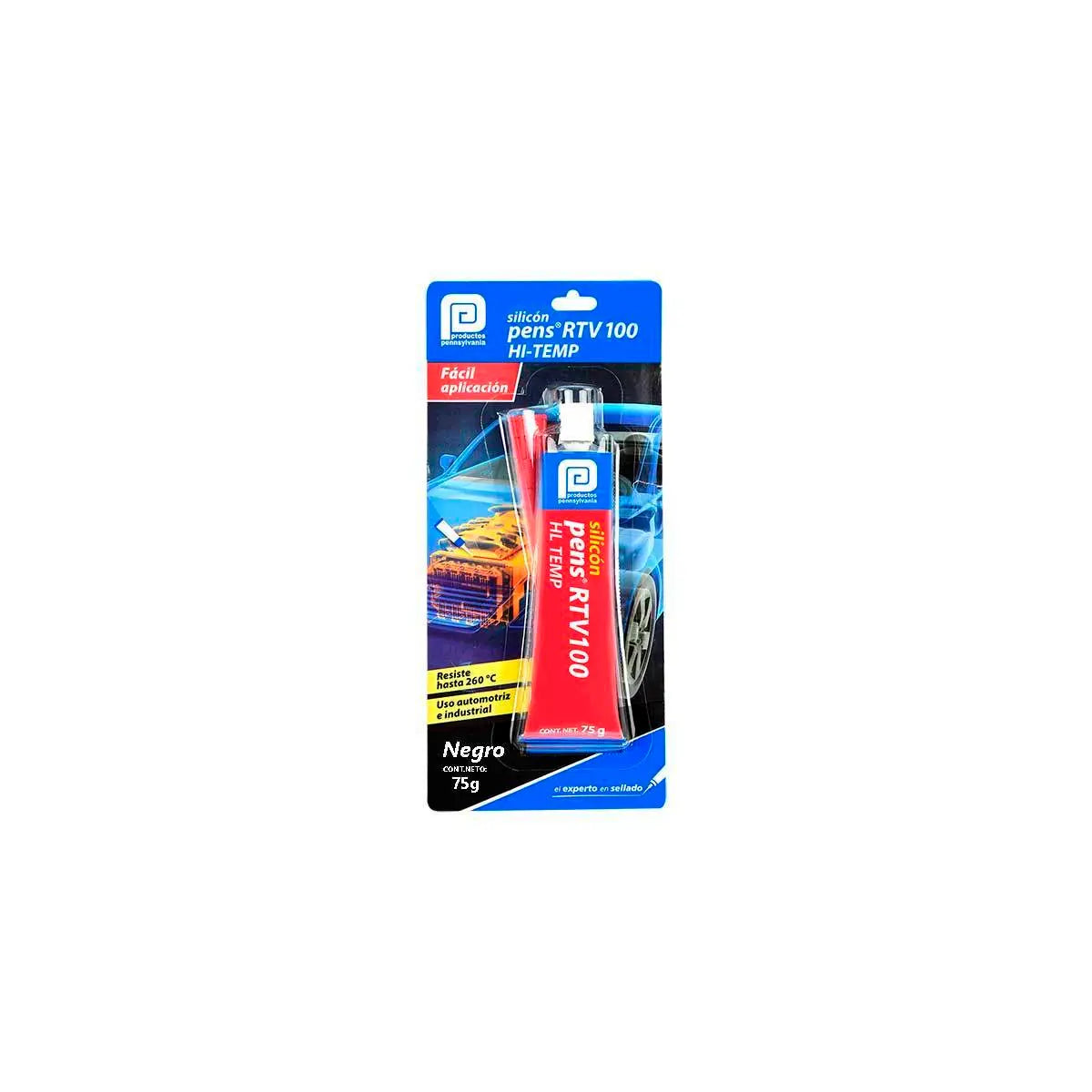 Silicon Automotriz Rtv Alta Temperatura Rojo 75 Gr