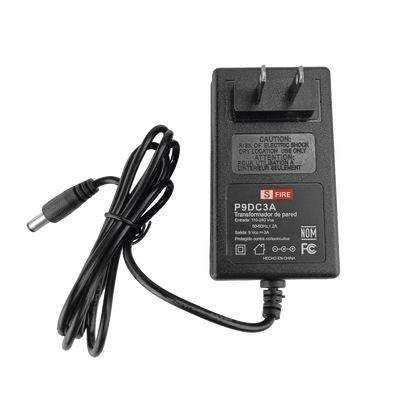 SFIRE - 9 Vcc / 3 A / Fuente de poder / Voltaje de Entrada de 100-240 Vca / Para Usos Múltiples / Video Vigilancia, Acceso, Asistencia, Alarmas, Etc.