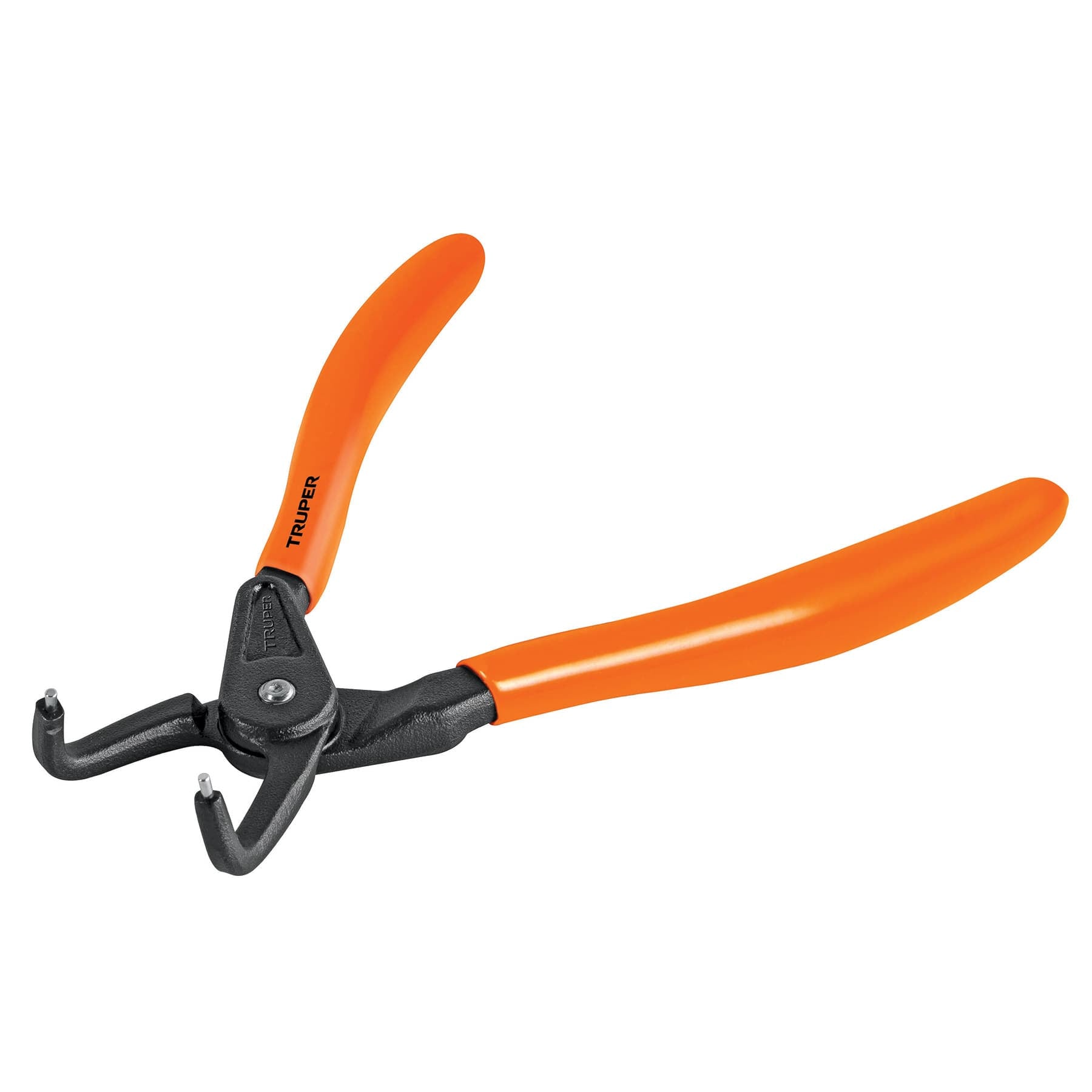 Pinza punta a 90¡ 6-3/4' para cerrar anillos, mango de PVC